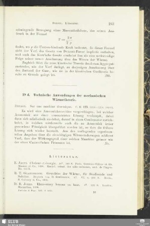 19d. Technische Anwendungen der mechanischen Wärmetheorie
