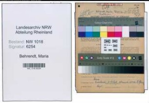 Entnazifizierung Maria Behrendt , geb. 28.05.1903 (Lehrerin)