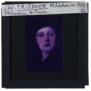 Trübner, Blondine mit Hut und Pelz