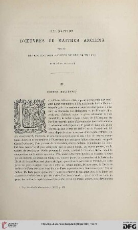 2. Pér. 29.1884: Exposition d'œuvres de maîtres anciens, 2 : tirées des collections privées de Berlin en 1883