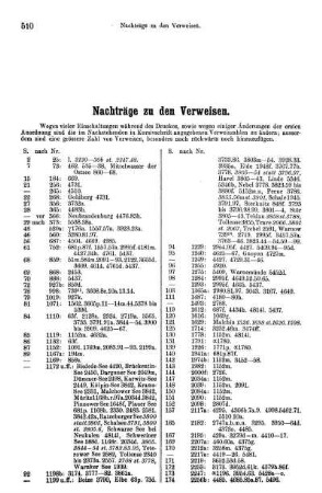 Nachträge zu den Verweisen.
