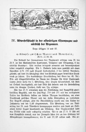 IV. Abwehrschlacht in der ostwärtigen Champagne und nördlich der Argonnen.