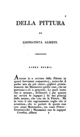 Della Pittura Di Leonbatista Alberti.