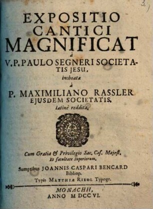 Expositio Cantici Magnificat