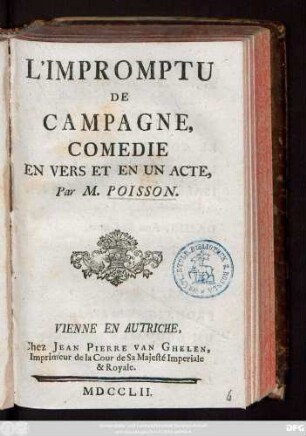 L' Impromptu De Campagne : Comedie En Vers Et En Un Acte