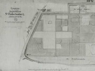 Wermsdorf, Schloss Hubertusburg, Gartenanlagen, 1830 u. 1845