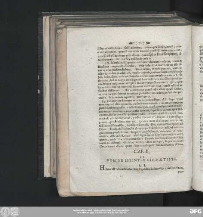 Cap. II. De Homine Essentiae Divinae Teste.