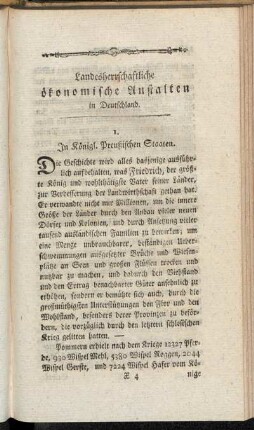1. In Königl. Preußischen Staaten