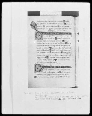 Psalter aus Werden — Zwei Initialen D, Folio 13verso