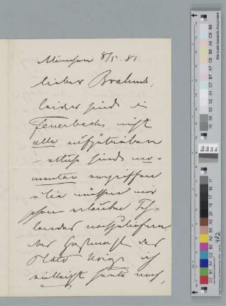 Brief an Johannes Brahms
