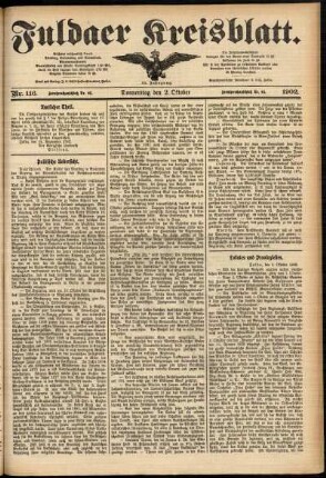 Ausgabe vom Donnerstag, den 02. Oktober 1902.