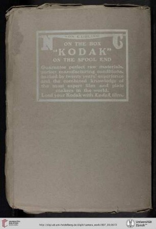 Eastman Kodak Co. [Kodak Film, back cover verso