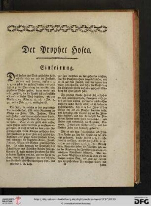 Der Prophet Hosea