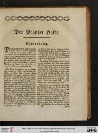 Der Prophet Hosea
