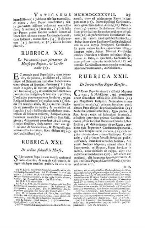 Rubrica XXI. - Rubrica XXX.