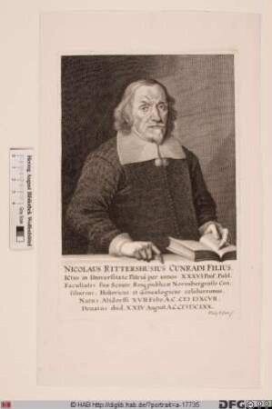 Bildnis Nicolaus Rittershausen (Rittershusius)