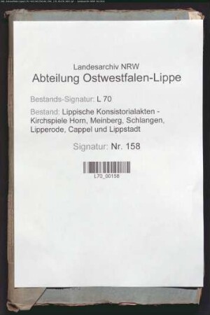 Konduktor Schlepper zu Dedinghausen . /. Pastor Volland zu Schlangen wegen eines Kirchenstuhls