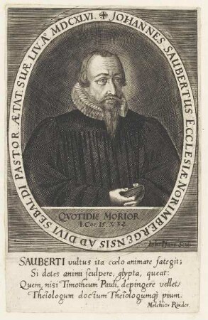 Bildnis des Johannes Saubertus