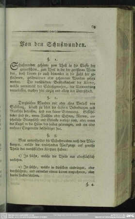 Von den Schußwunden