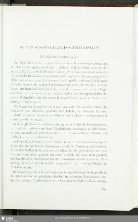 VI. Renaissance Und Manierismus
