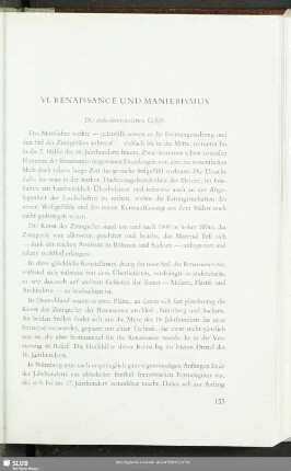 VI. Renaissance Und Manierismus