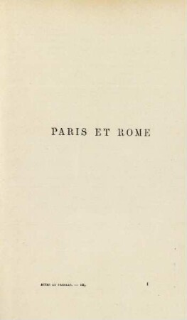 Paris et Rome