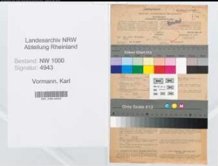 Entnazifizierung Karl Vormann, geb. 31.08.1889 (Dienststellenleiter)
