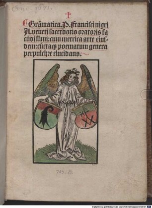 Gra[m]matica. P. Francisci nigri A. veneti sacerdotis oratoris facu[n]dissimi: cum metrica arte eiusdem: cu[n]ctaq[ue] poematum genera perpulchre elucidans