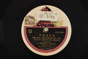 Tosca : Arie des Cavaradossi III. Akt: "Und es blitzten die Sterne" / (Puccini)