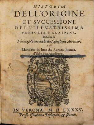Historia dell'origine et successione dell'illustr. famiglia Malaspina