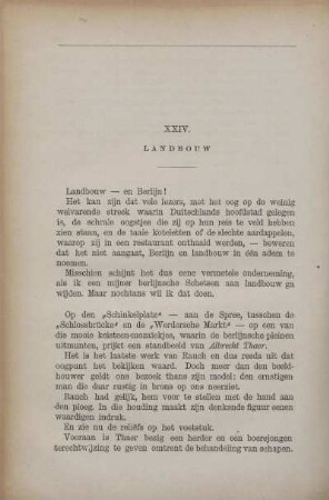 XXIV. Landbouw