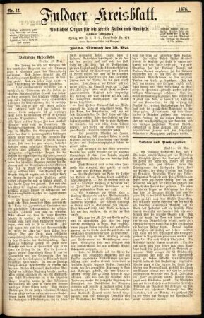Ausgabe vom Mittwoch, den 29. Mai 1878.