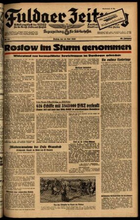 Ausgabe vom Freitag, den 24. Juli 1942.