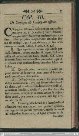 Cap. XII. De Conjugio & Conjugum officio