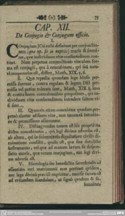 Cap. XII. De Conjugio & Conjugum officio