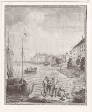 Vedute der Düsseldorfer Rheinfront 1794