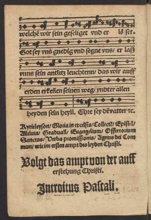 Volgt das ampt von der aufferstehung Christi. [Anfang]