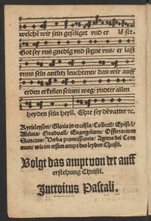 Volgt das ampt von der aufferstehung Christi. [Anfang]