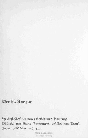 Der hl. Ansgar