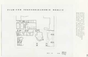 Film- und Fernsehakademie, Berlin-Charlottenburg (Diplomarbeit bei Bernhard Hermkes): Grundriss 1. Obergeschoss 1:200