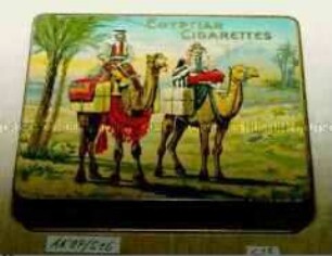 Blechdose für 100 Stück "EGYPTIAN CIGARETTES Queen of flowers"