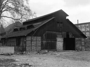 Deutsches Landwirtschaftsmuseum : Crimmitschau-Blankenhain, Am Schloß 9. Deutsches Landwirtschaftsmuseum. Scheune (?). Hofansicht