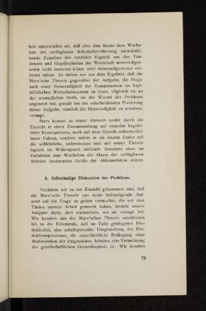5. Selbständige Diskussion des Problems.