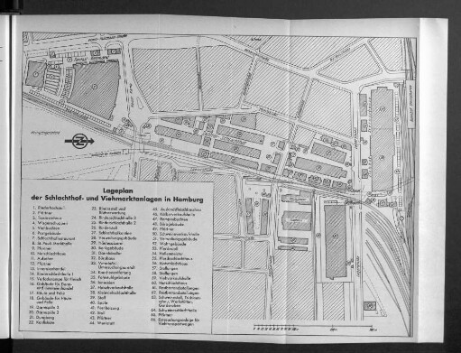 Lageplan der Schlachthof- und Viehmarktanlagen in Hamburg