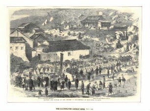 Grafik "Manners und Customs of the Chinese in 1859 - Funeral at Hong-Kong"