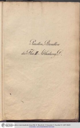 Parzellen-Brouillon Heusenstamm Flur III Abt.D