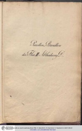 Parzellen-Brouillon Heusenstamm Flur III Abt.D