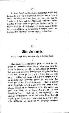 Eine Ferienreise