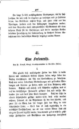 Eine Ferienreise