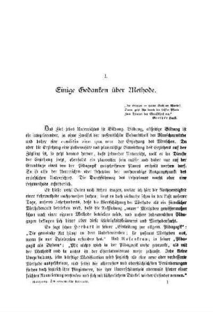 II. Concentration und concentrischer Unterricht